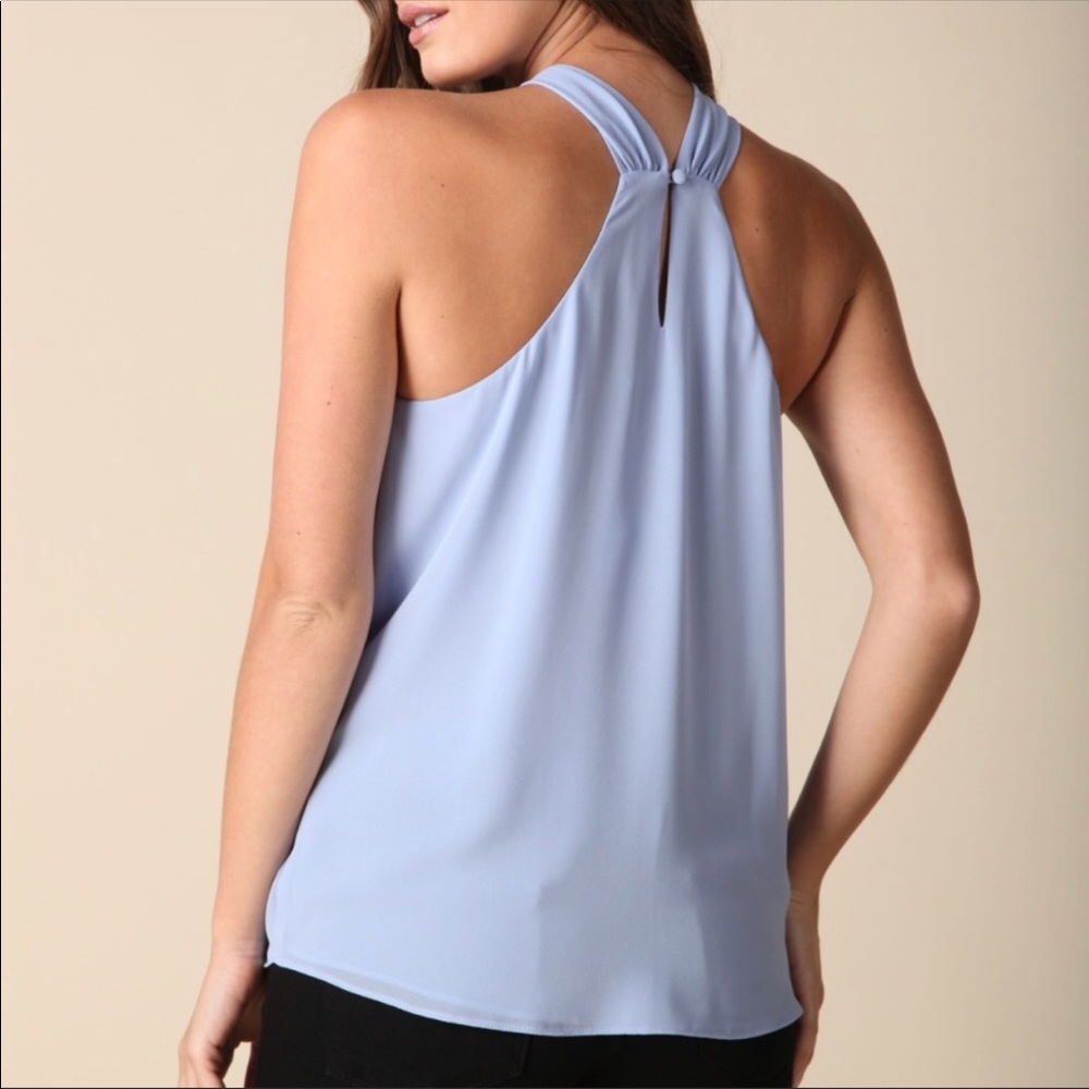 NWT š„LAST ONEš„Lavender Twist Neck Surplice Top! - Picture 2 of 2